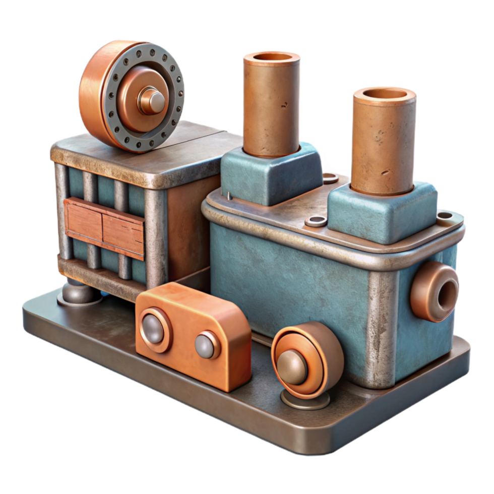 serene modern Factory Automation Assembly Line Isolated Element authentic png