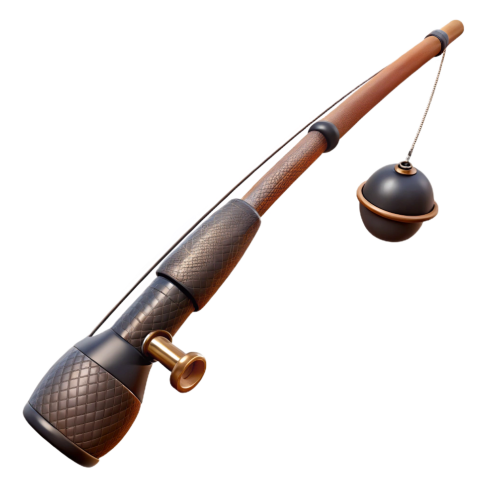 wonderful minimalist Fishing Rod Carbon Fiber Construction Isolated original png