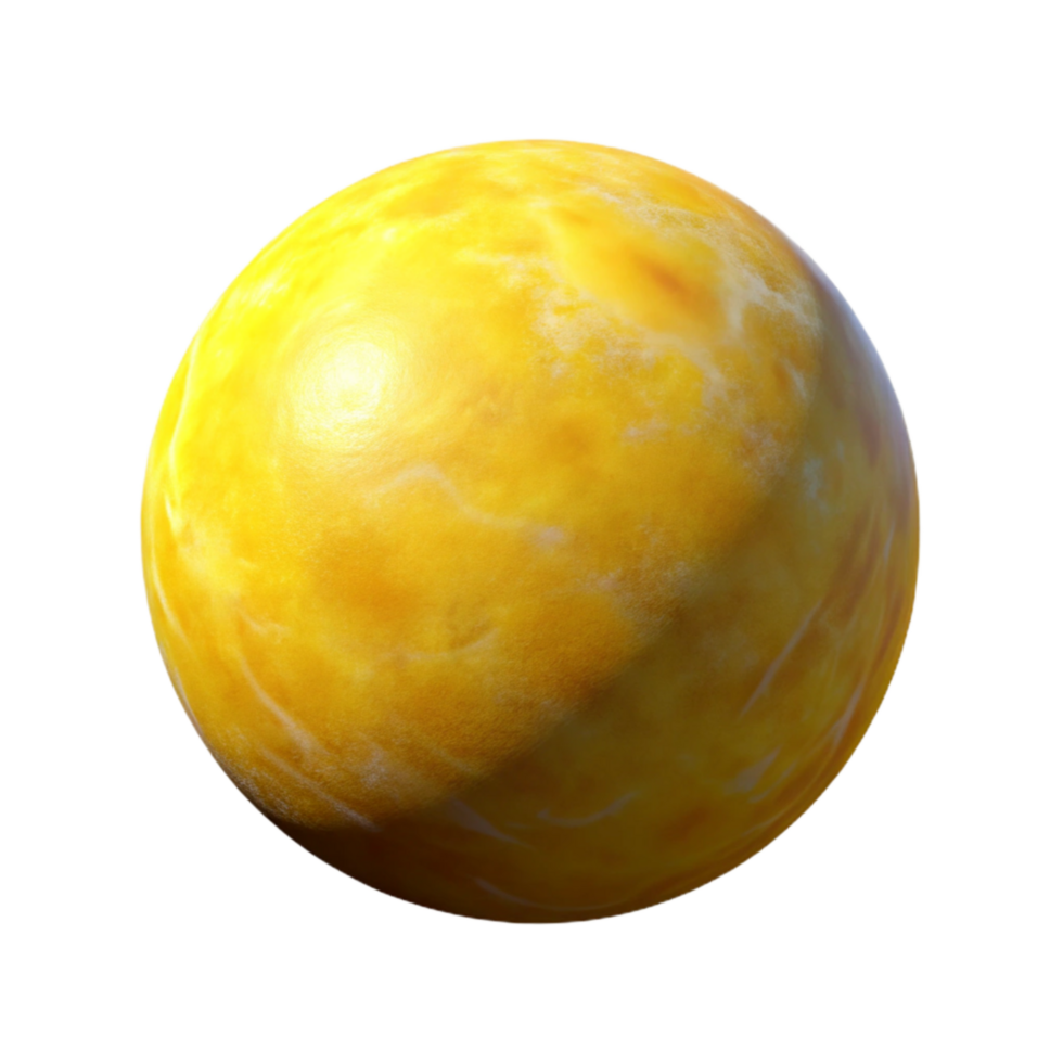stunning rustic Floating Yellow Sphere Isolated with Soft Lighting professional png