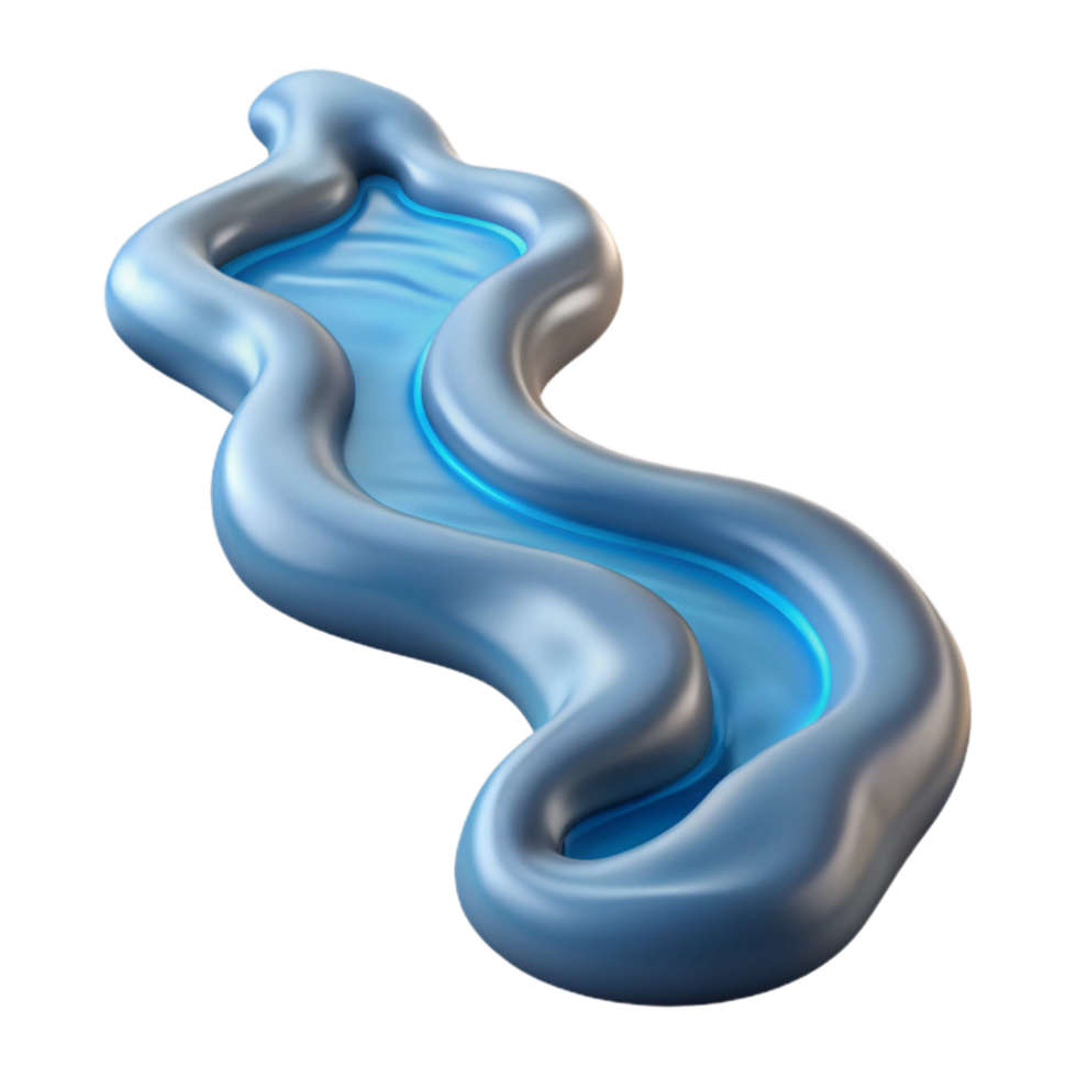 impressive classic Flowing Water Stream Cutout with Transparent Ripples high resolution png
