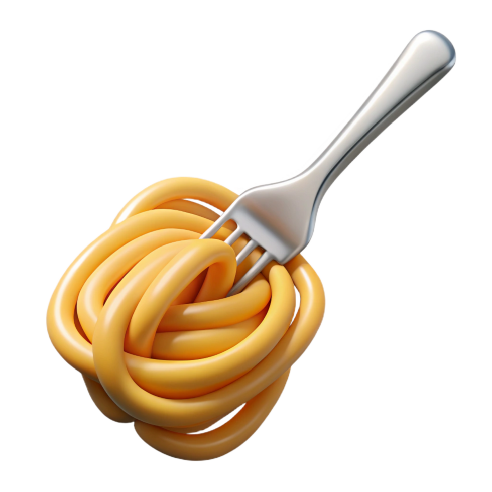 wonderful traditional Fork with Spaghetti Cutout on Transparent Background exclusive png