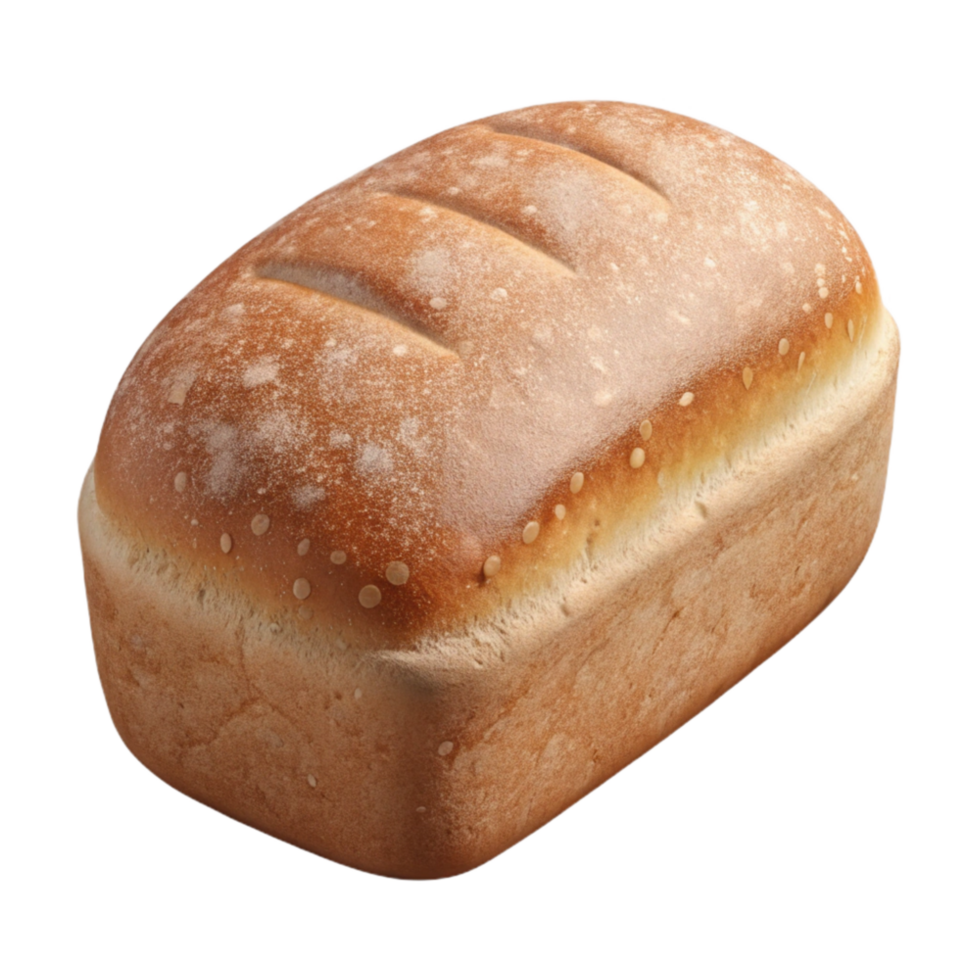 beautiful minimalist Freshly Baked Bread Loaf Transparent Background high quality png