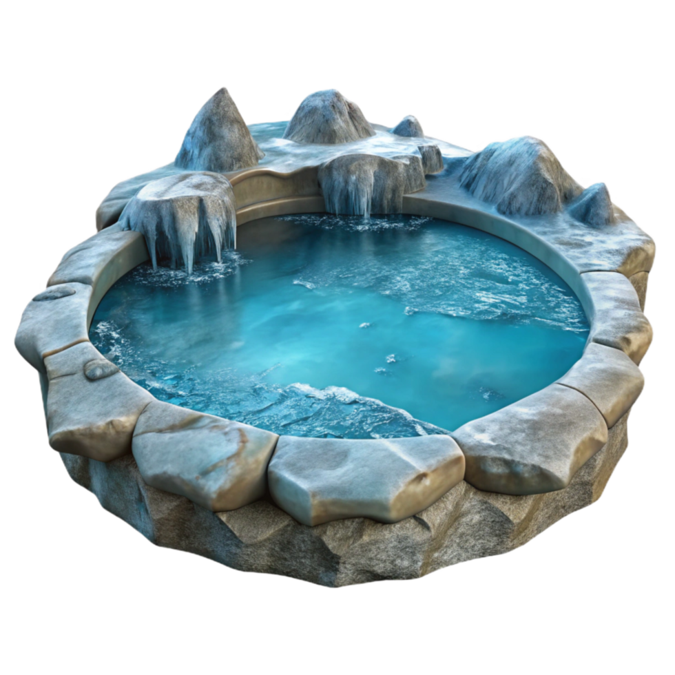 dramatic creative Frozen Lake Isolated on Transparent Background genuine png