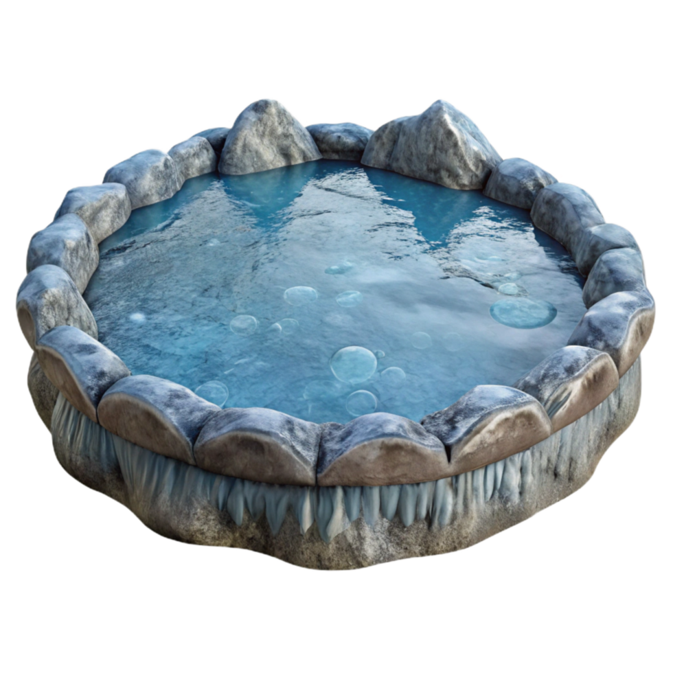 extraordinary vintage Frozen Lake Isolated on Transparent Background high resolution png