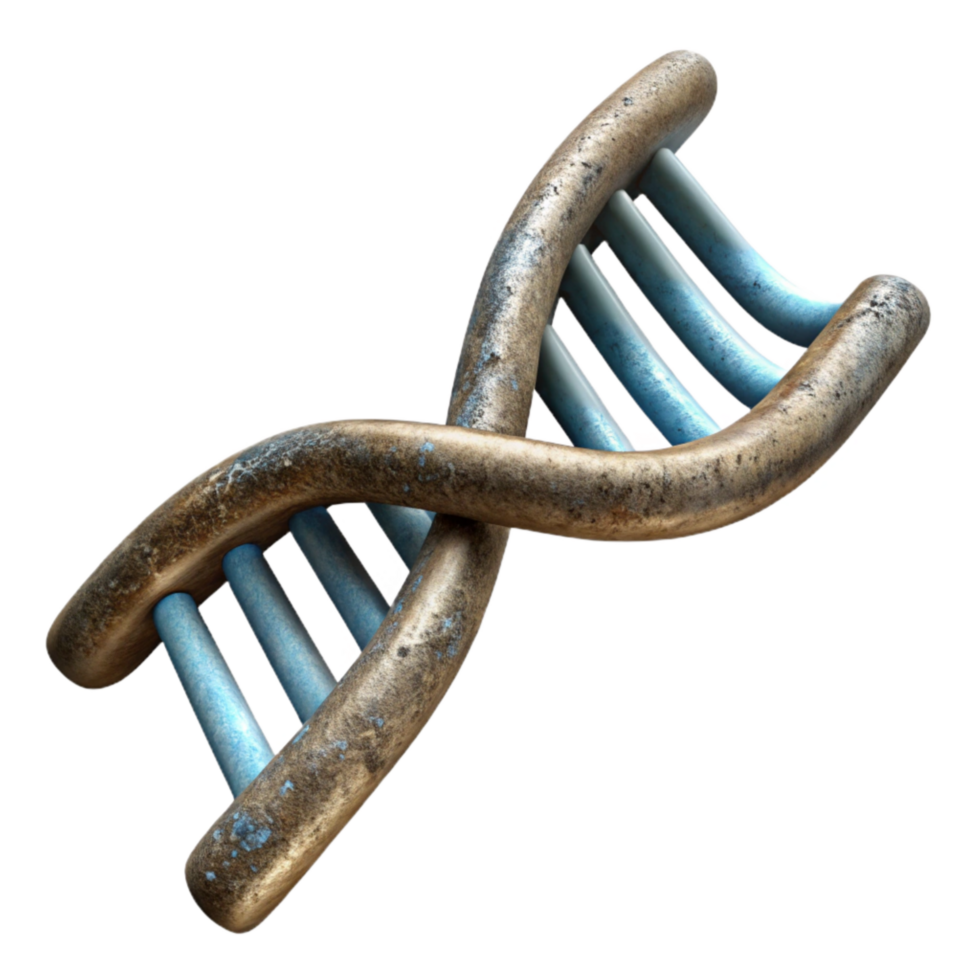 vibrant minimalist Genetic Engineering Dna Strand Cutout Transparent Background 4K png
