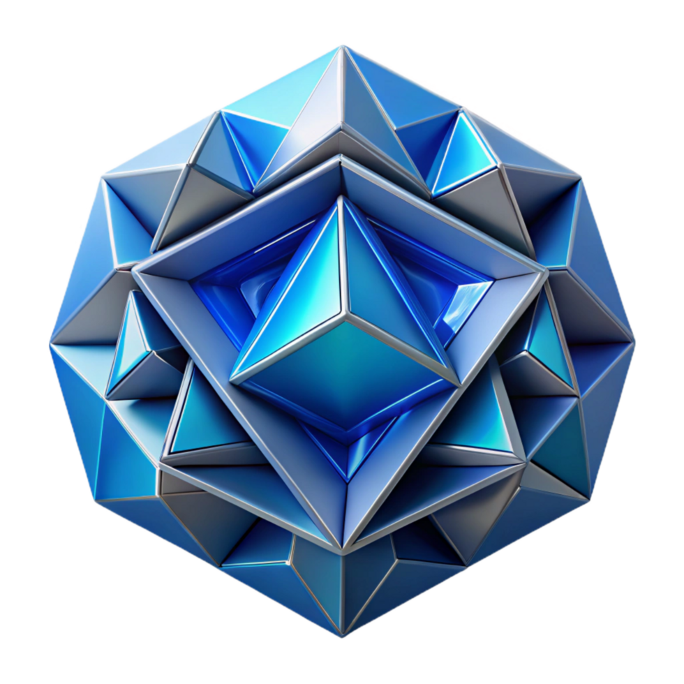 magnificent modern Geometric Abstract Technology Background with Blue Gradients Cutout detailed png