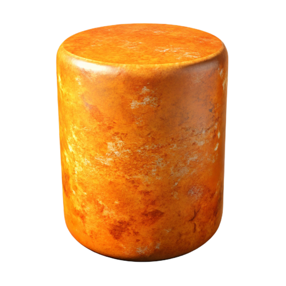 extraordinary artistic Geometric Orange Cylinder Isolated with Rounded Sides authentic png