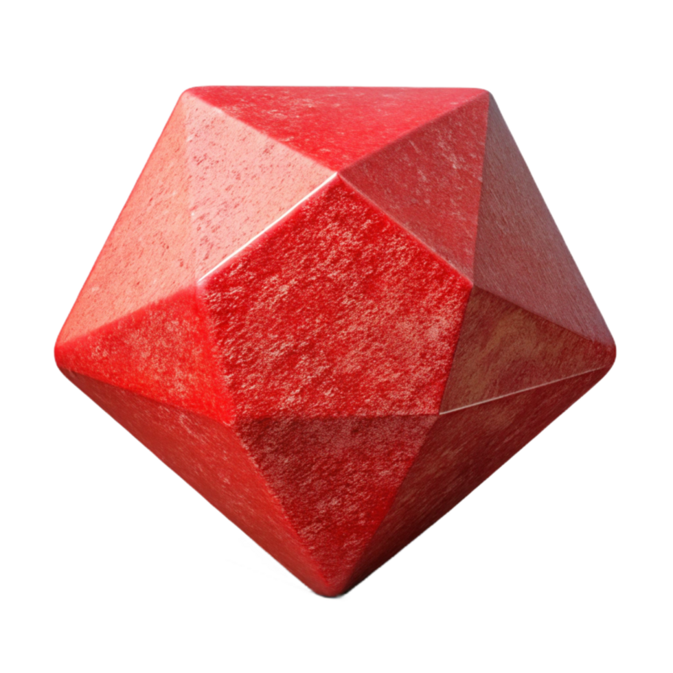 impressive modern Geometric Red Shape Isolated with Shadow Effect premium png
