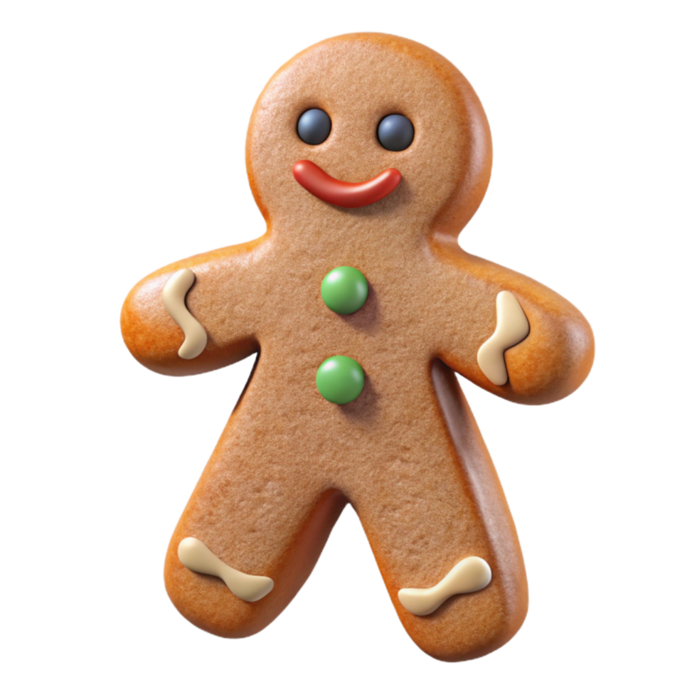 wonderful abstract Gingerbread Man Cookie Isolated exclusive png
