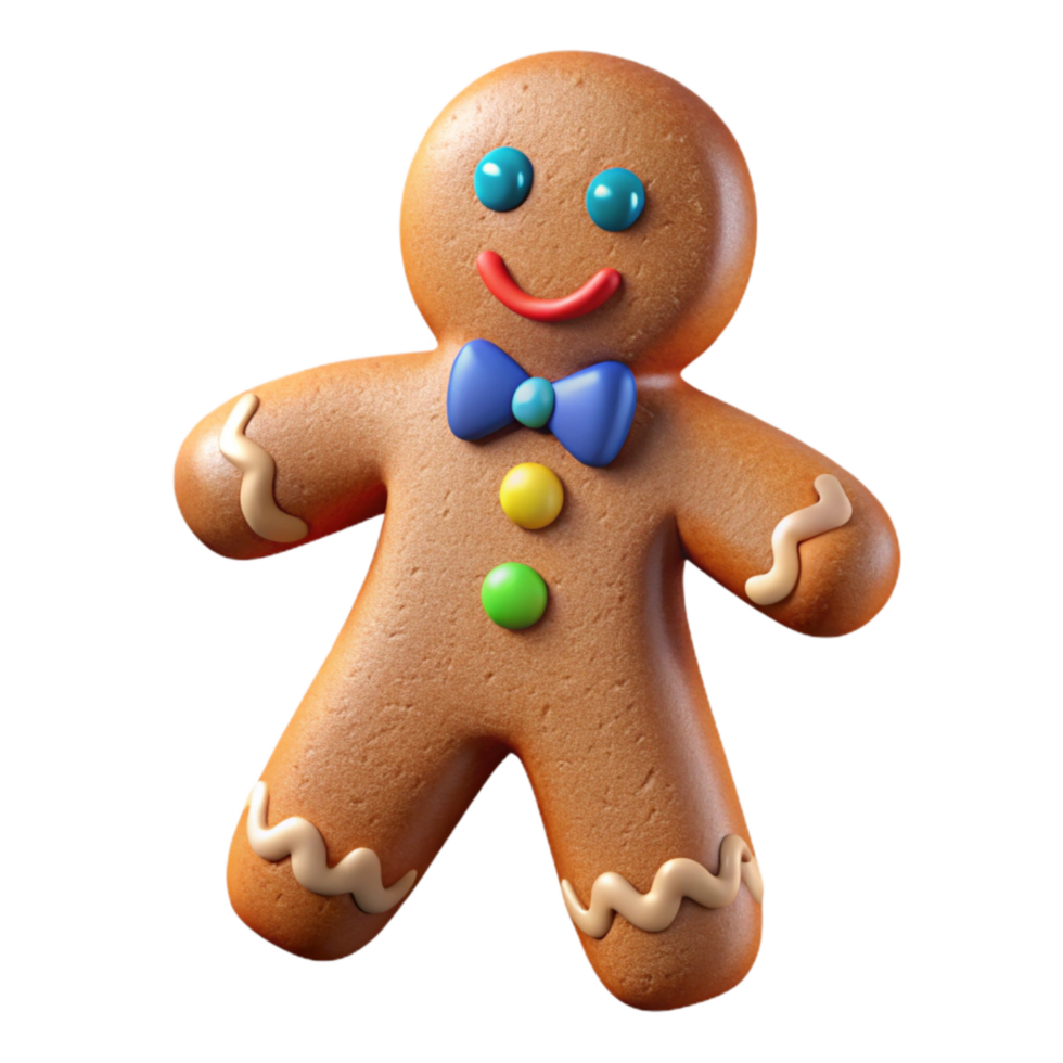 extraordinary abstract Gingerbread Man Decorated with Icing Cutout original png