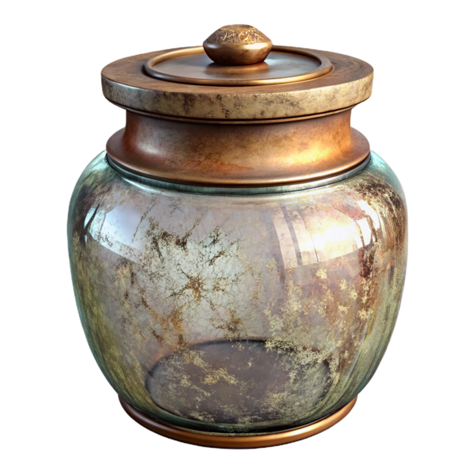 serene traditional Glass Jar with Lid Clear Isolated exclusive png