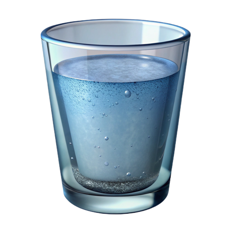 extraordinary classic Glass of Water Front View Cutout with Transparent Liquid original png