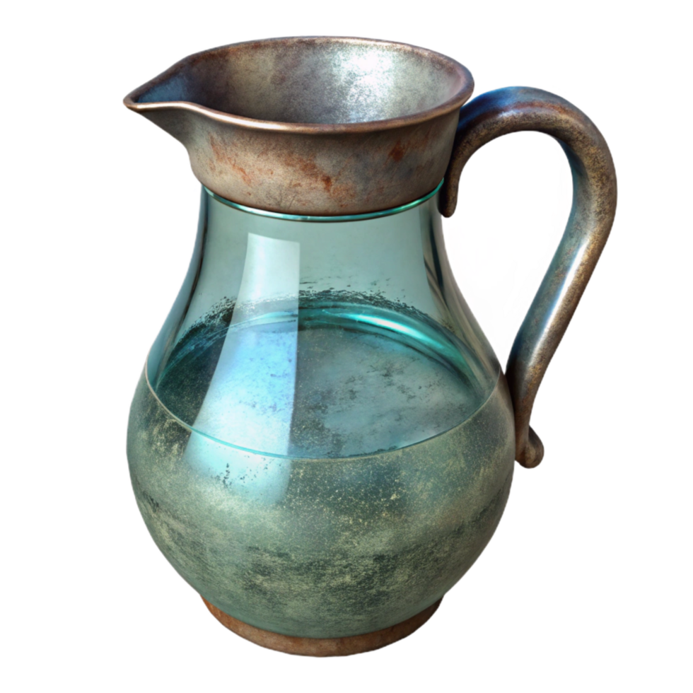 stunning classic Glass Pitcher with Water Clear Isolated Element exclusive png