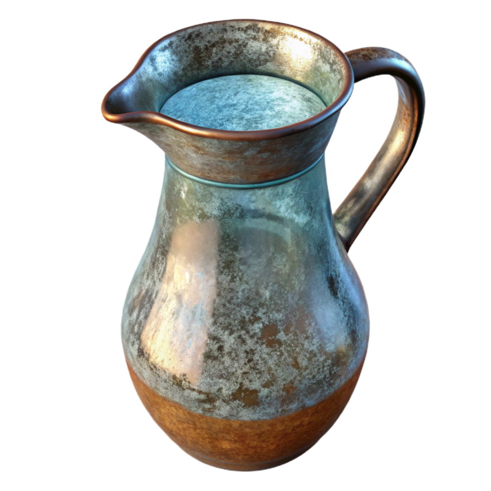 serene creative Glass Pitcher Clear with Handle Isolated premium png