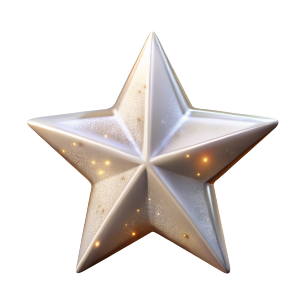 magnificent abstract Glowing White Star Cutout with Sparkling Effect exclusive png