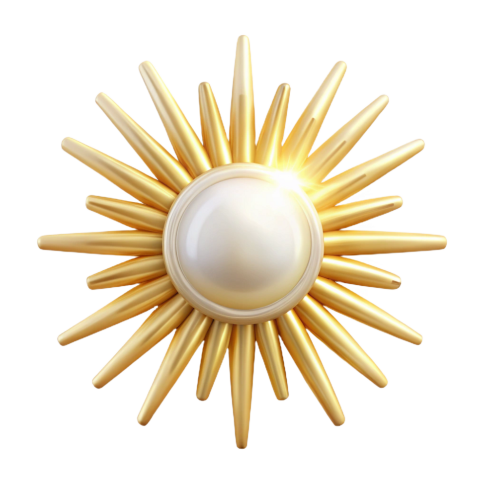 dramatic abstract Glowing White Sunburst Cutout with Radiant Beams premium png
