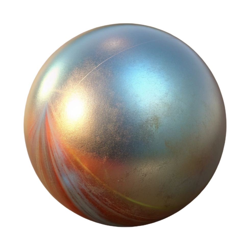 beautiful modern Gradient Mesh Sphere with Reflective Surface Cutout high resolution png
