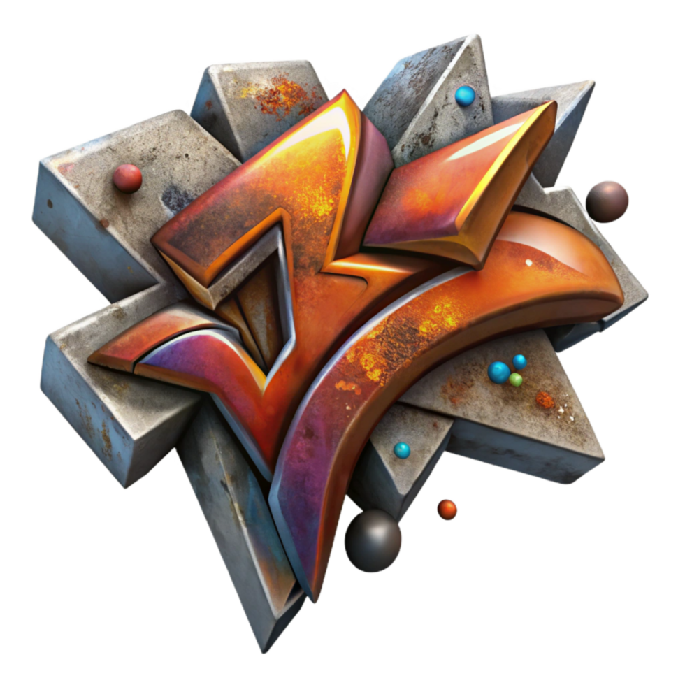 serene rustic Graffiti Art Isolated with Street Style original png