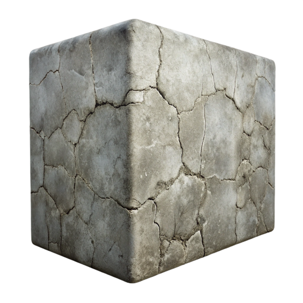 impressive minimalist Gray Concrete Wall Isolated with Realistic Cracks premium png