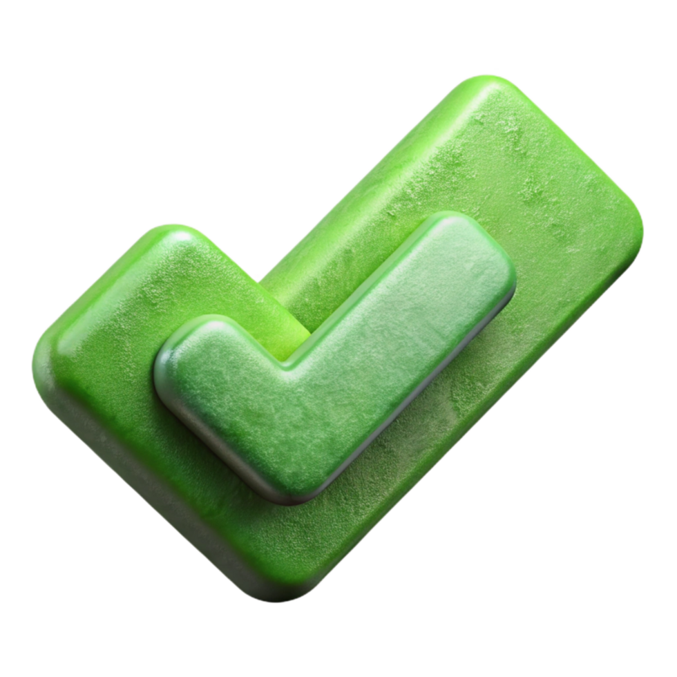elegant classic Green Checkmark Icon Transparent Background original png