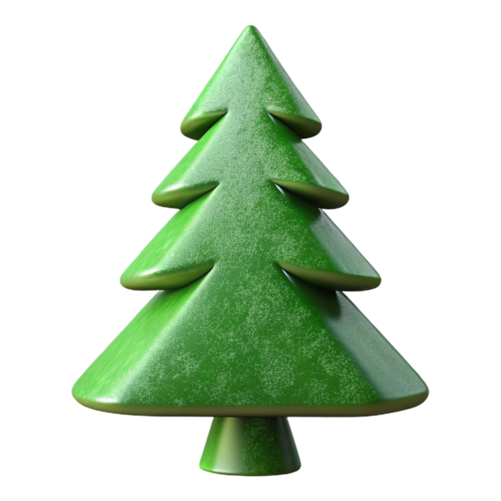 dramatic contemporary Green Christmas Tree Silhouette Cutout Isolated on Transparent Background professional png