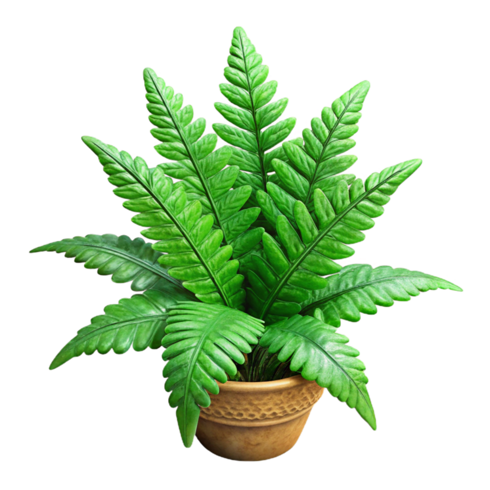 elegant traditional Green Indoor Plant Fern Isolated authentic png