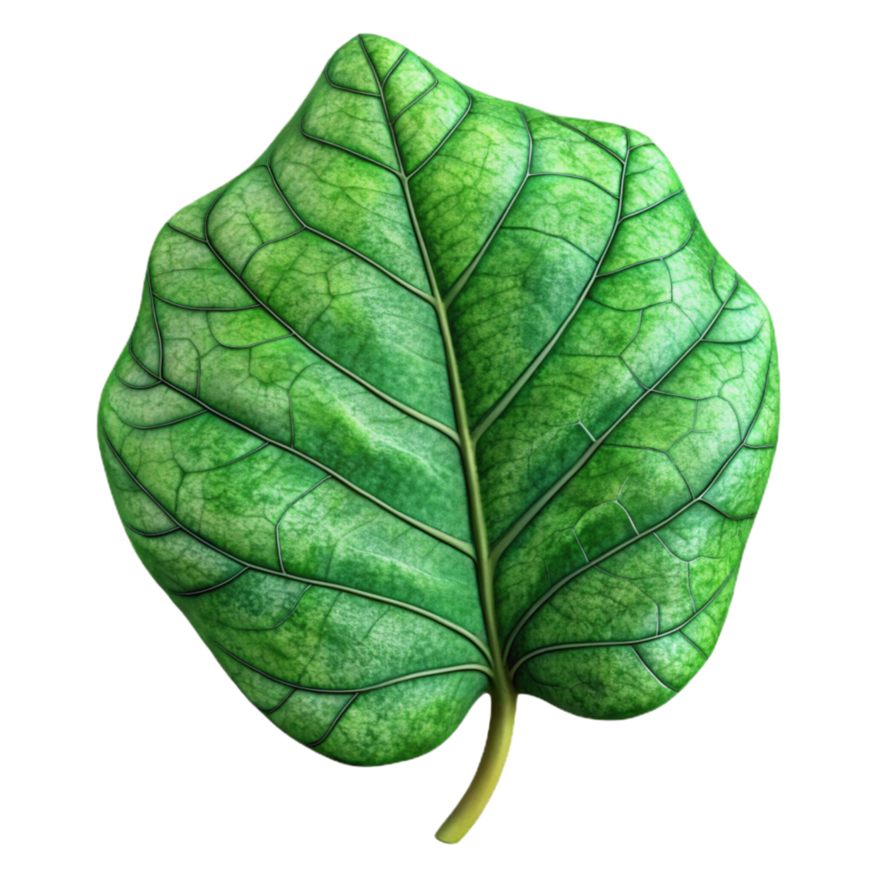 vibrant rustic Green Leaf Veins Texture Isolated genuine png