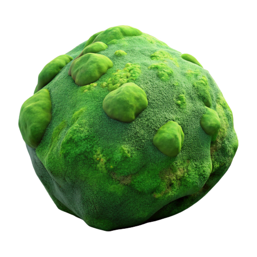 magnificent rustic Green Mossy Rock Cutout with Texture Detail detailed png