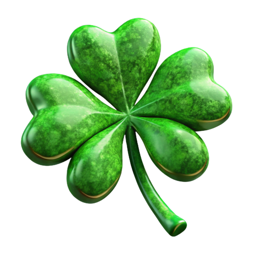 magnificent rustic Green Shamrock Isolated on Transparent Background original png