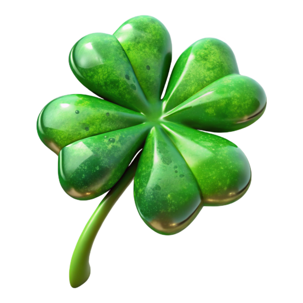 elegant modern Green St Patricks Day Clover Isolated with Four Leaves genuine png