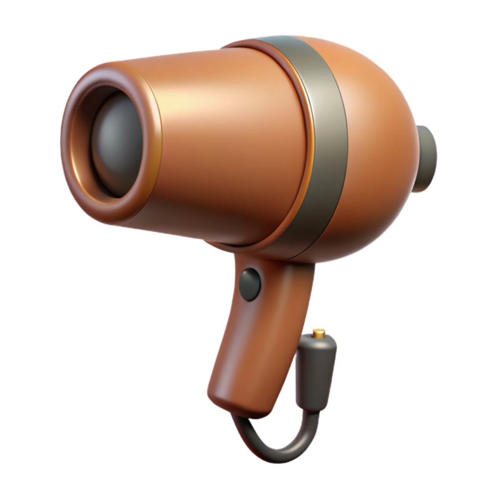 elegant artistic Hair Dryer with Diffuser Attachment Cutout 4K png