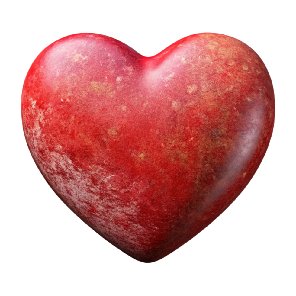 elegant minimalist Heart Shape Red Cutout with Realistic Gradient high resolution png