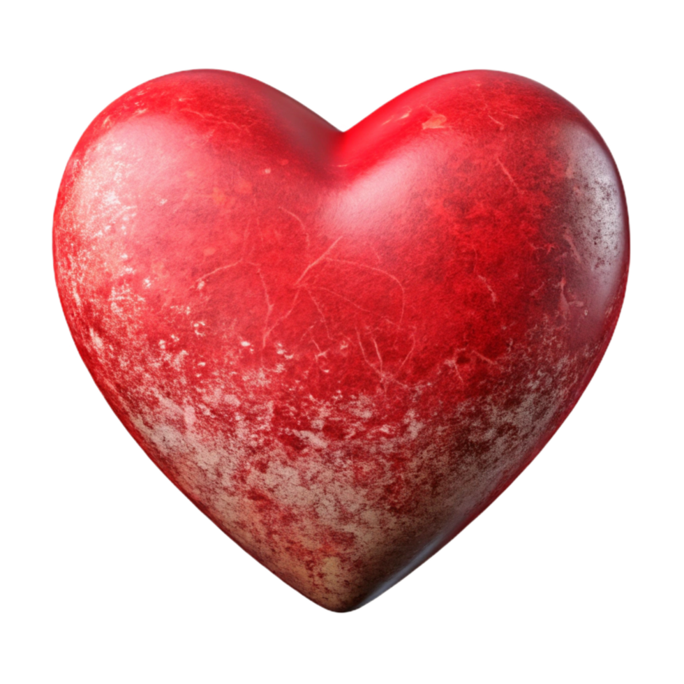 beautiful classic Heart Shape Red Cutout with Realistic Gradient professional png