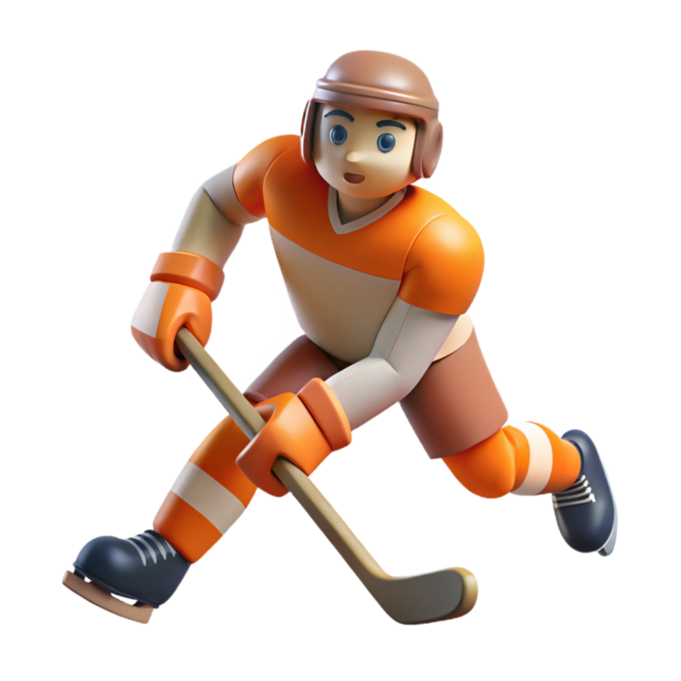 wonderful minimalist Hockey Player Shooting Puck Cutout professional png