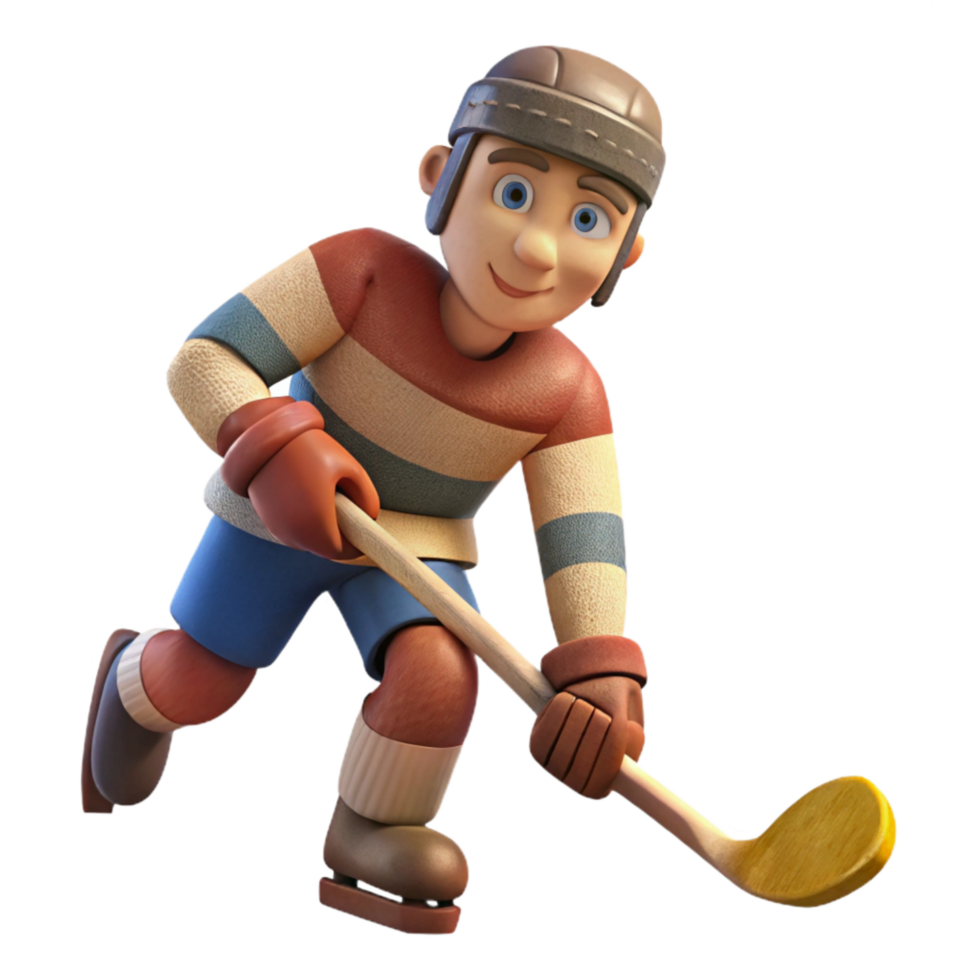 wonderful contemporary Hockey Player Stickhandling Puck Isolated Element exclusive png