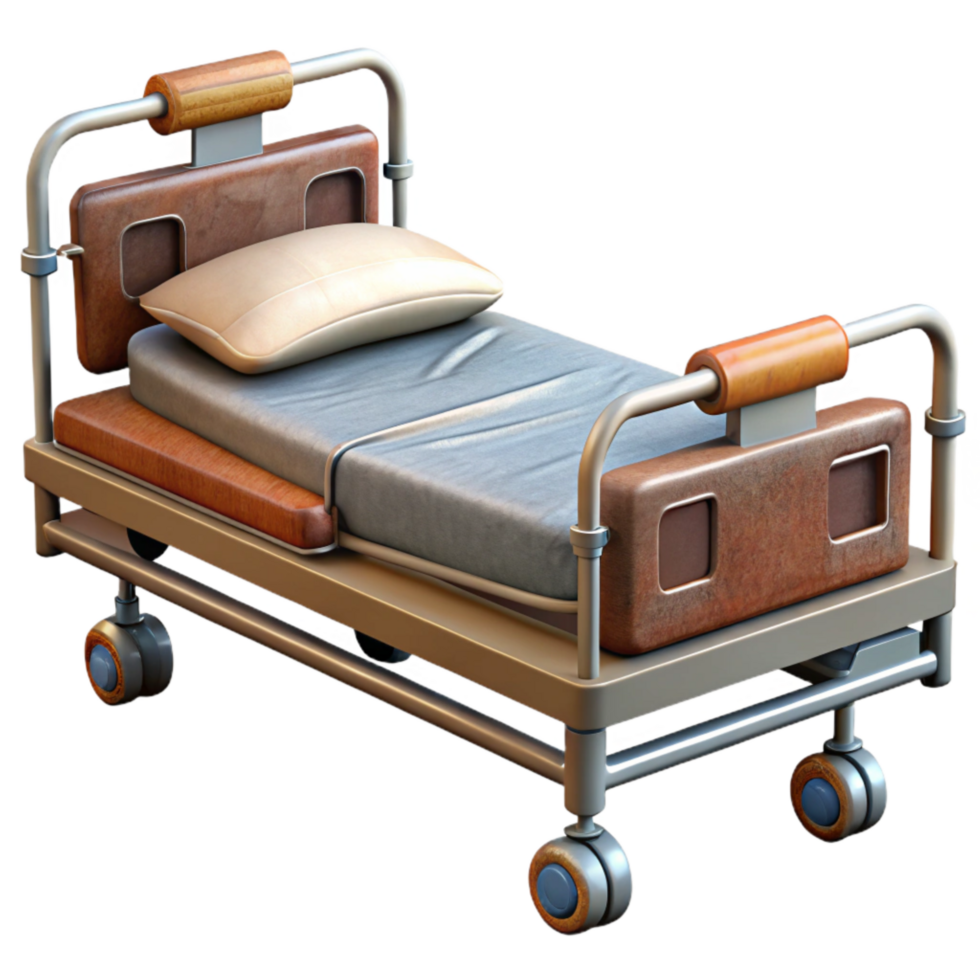 wonderful classic Hospital Bed with Patient Transparent premium png