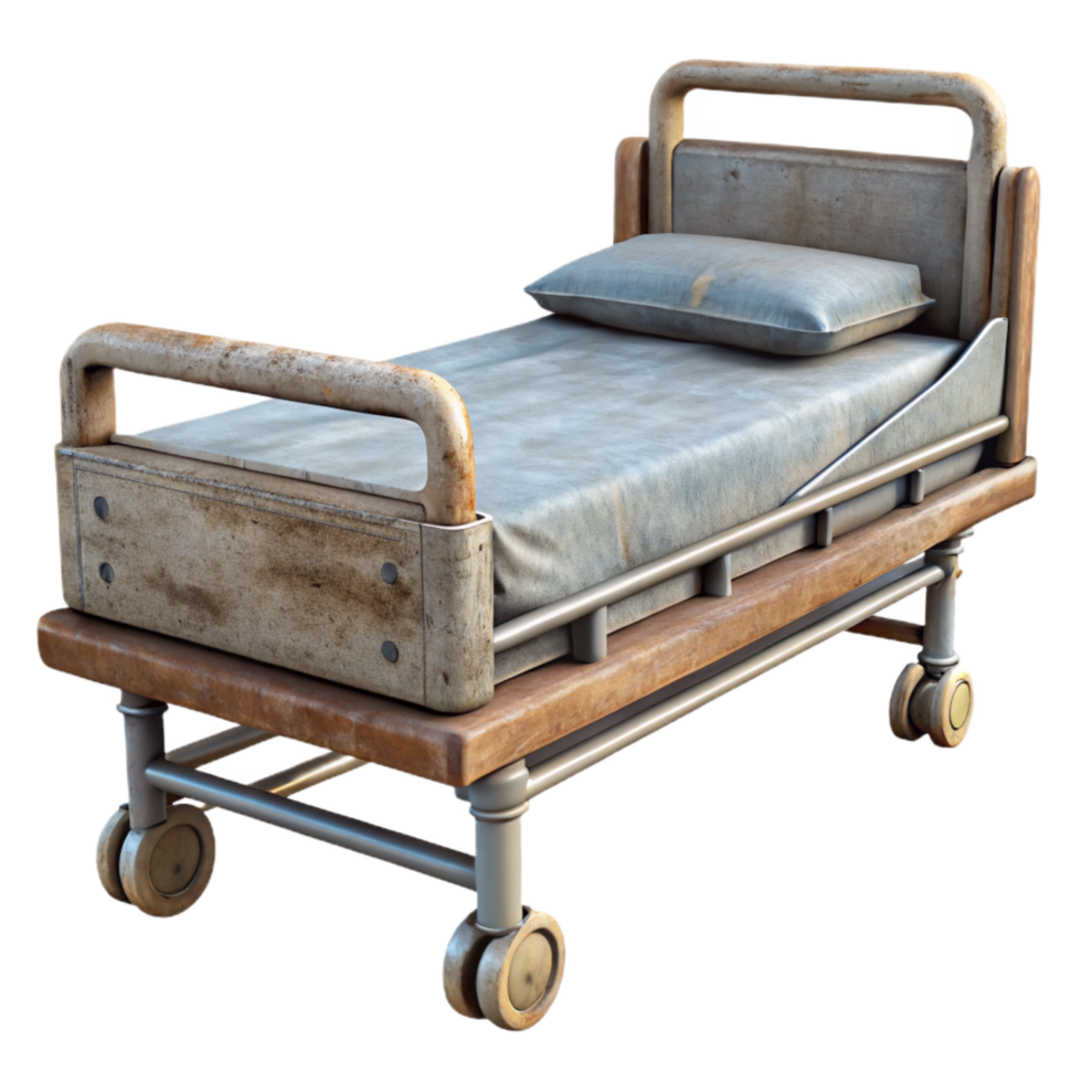 extraordinary traditional Hospital Bed Empty Side View Cutout detailed png