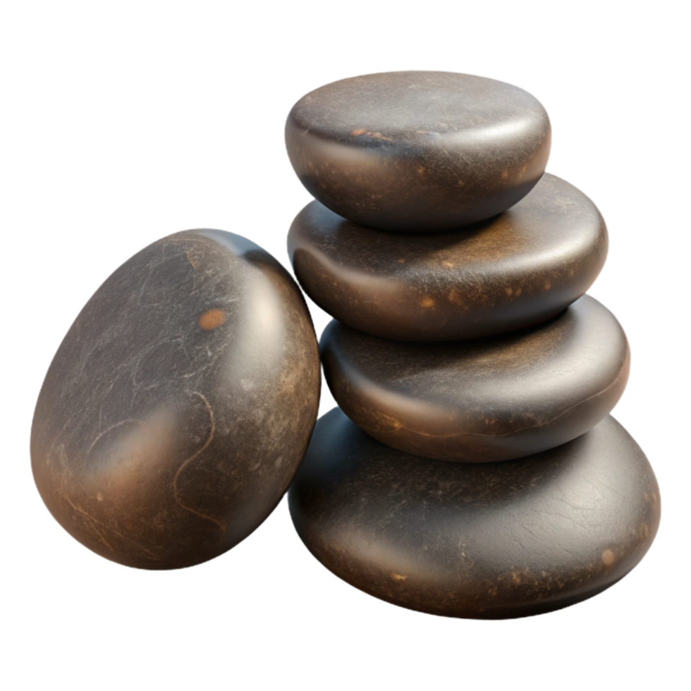 serene classic Hot Stone Massage Stones Group Isolated Element high resolution png
