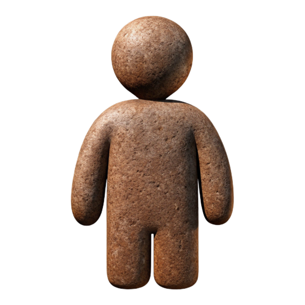 serene rustic Human Silhouette Isolated with Simple Outline professional png