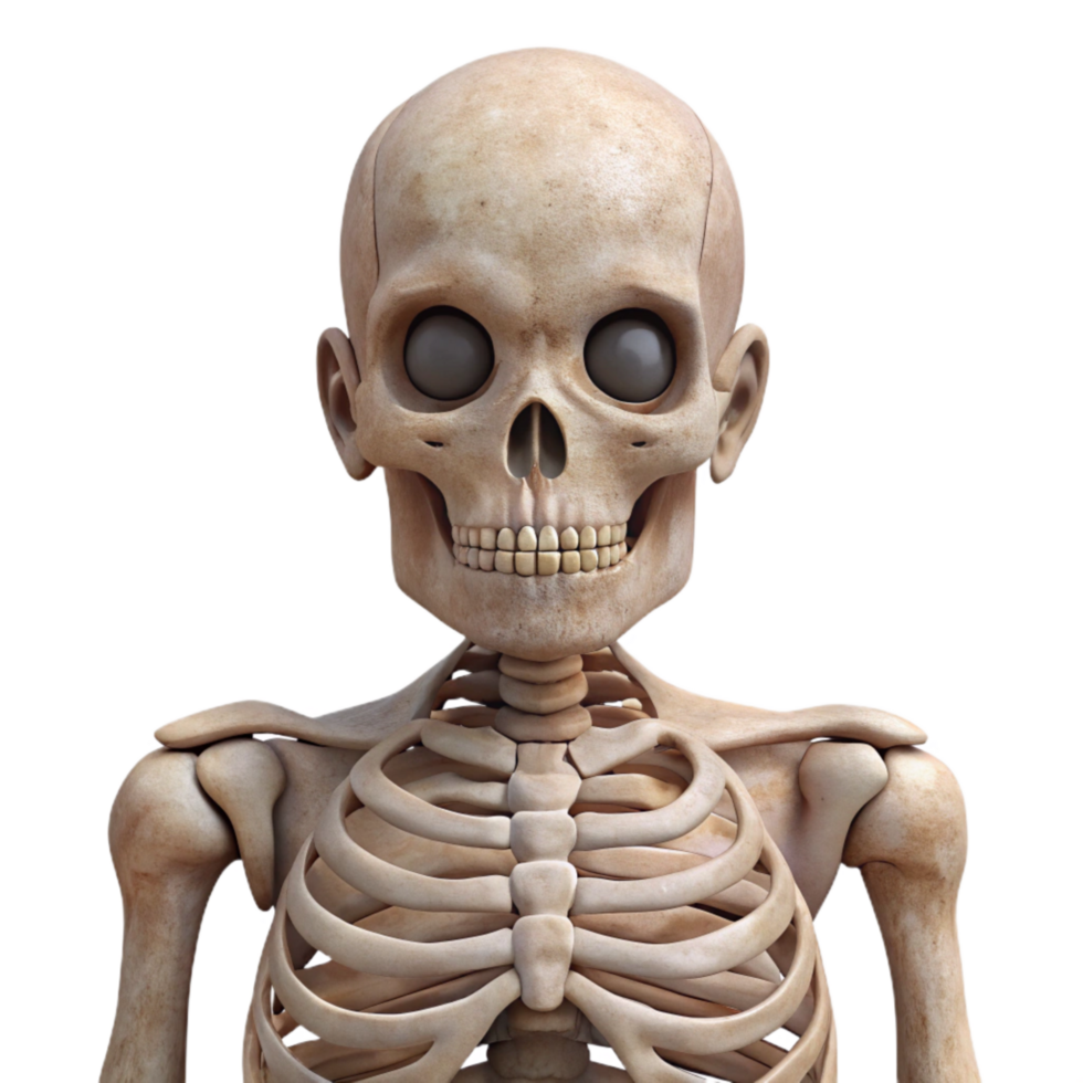 wonderful vintage Human Skeleton Front View Transparent 4K png