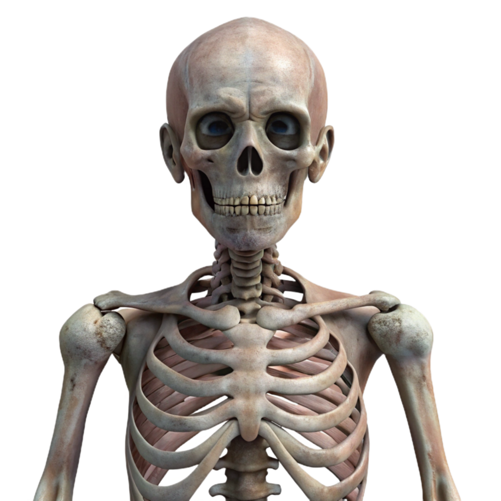 dramatic traditional Human Skeleton Front View Transparent high resolution png