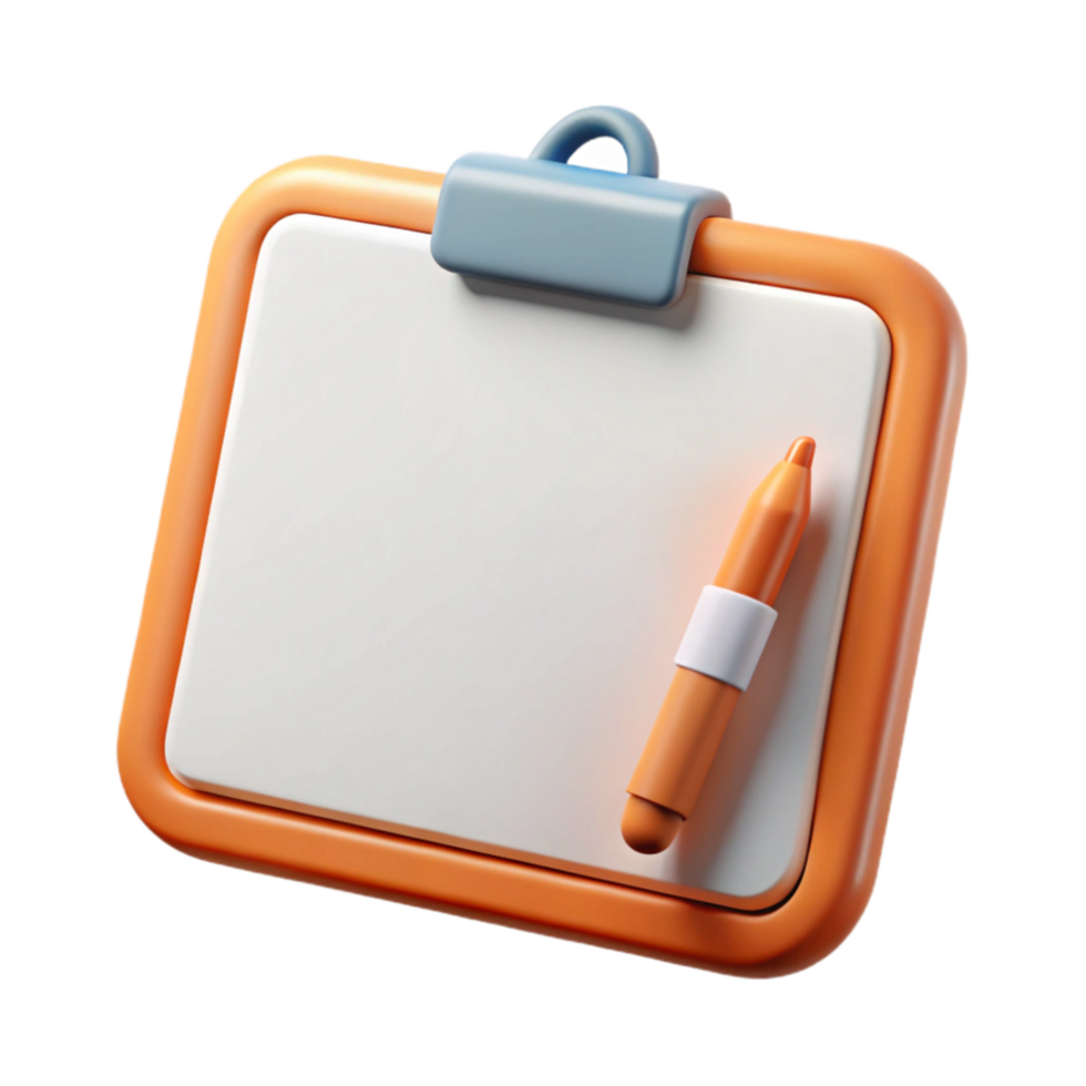 wonderful vintage Interactive Whiteboard with Pen Top View Transparent Background authentic png