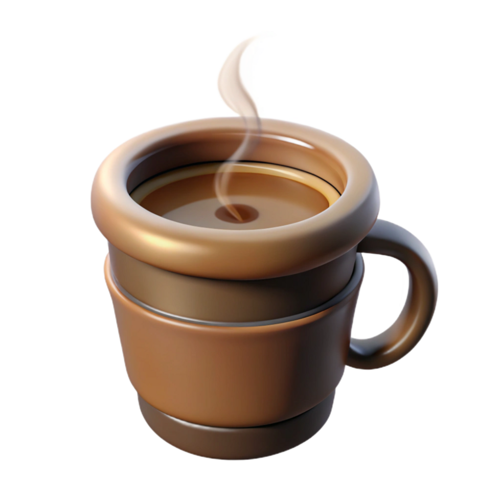 wonderful minimalist Isolated Coffee Cup with Steam on Transparent Background genuine png
