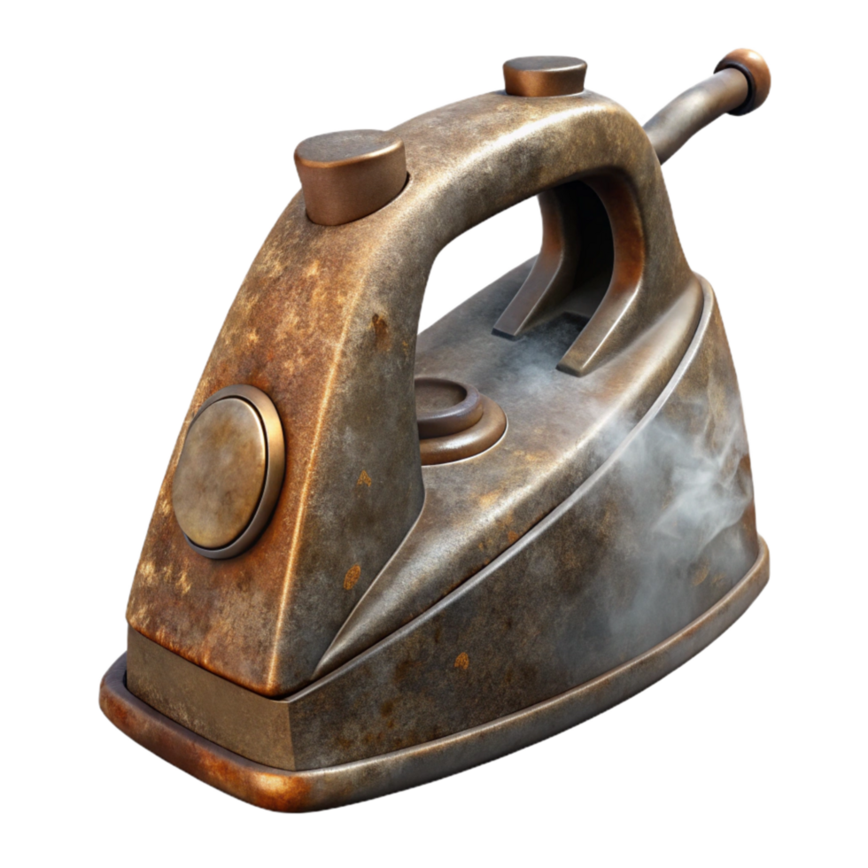 beautiful vintage Iron with Steam Function Isolated genuine png