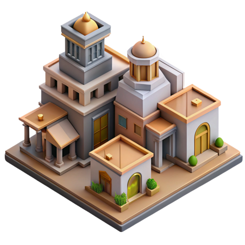 extraordinary modern Isometric Cityscape Isolated with Building Details genuine png