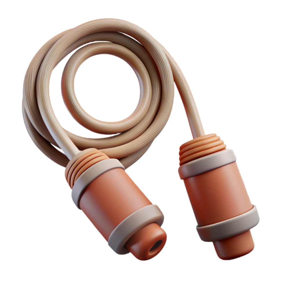 serene abstract Jump Rope Red Cutout with Handles detailed png