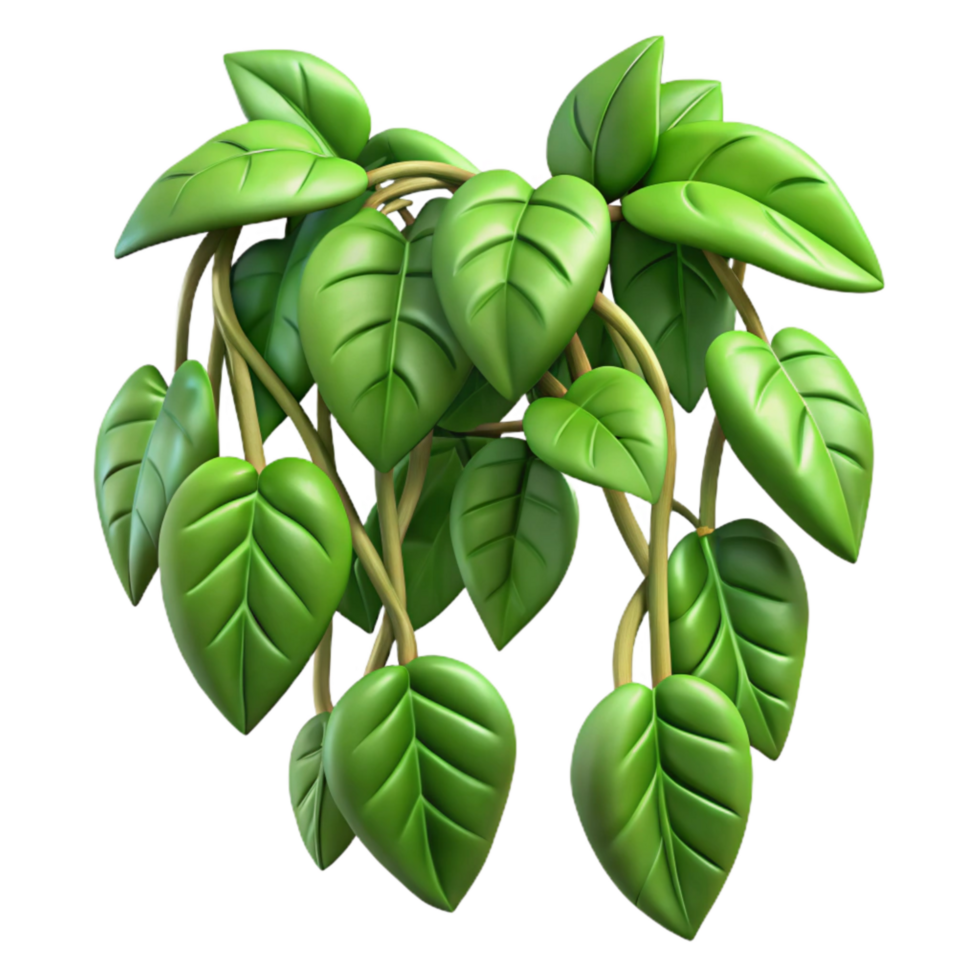 elegant artistic Jungle Vines Cutout with Green Leaves authentic png