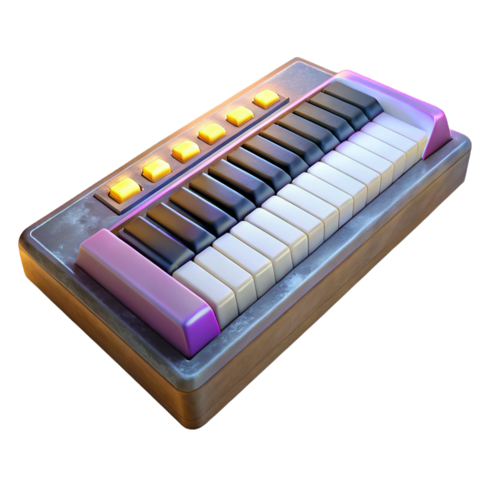 serene modern Keyboard with Customizable Lighting Colorful Isolated professional png