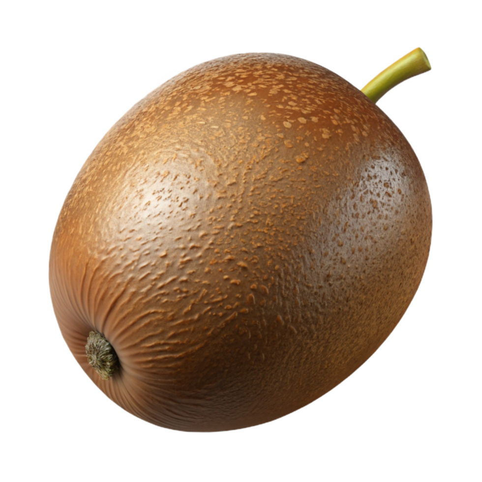 beautiful minimalist Kiwi Fruit Whole Brown Skin Transparent Background premium png