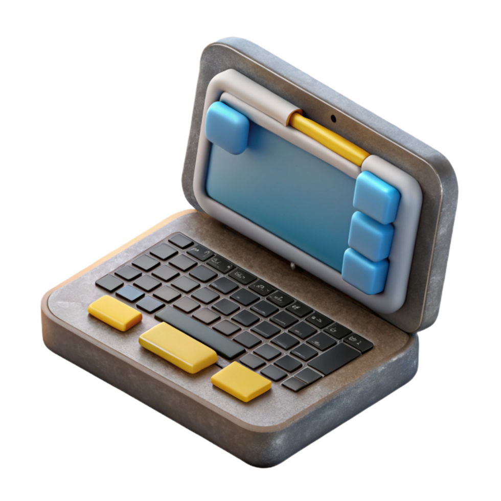 magnificent contemporary Laptop with Code on Screen Top View Cutout authentic png
